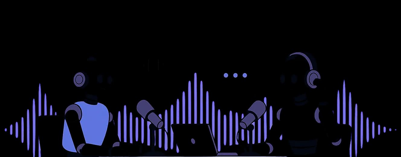 AI-powered podcast illustration featuring Curiopod's educational content platform